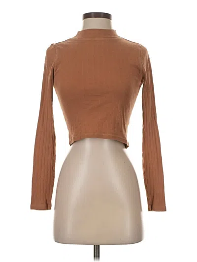 Pre-owned American Eagle Outfitters Long Sleeve Turtleneck In Brown