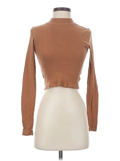 Pre-owned American Eagle Outfitters Long Sleeve Turtleneck In Brown