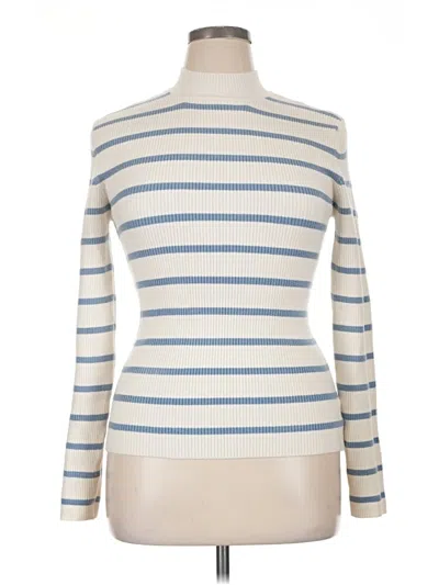 Pre-owned American Eagle Outfitters Long Sleeve Turtleneck In Ivory