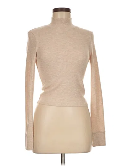 Pre-owned American Eagle Outfitters Long Sleeve Turtleneck In Tan