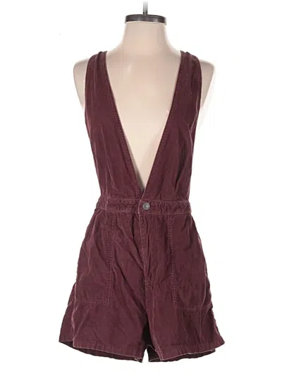 Pre-owned American Eagle Outfitters Overalls In Burgundy