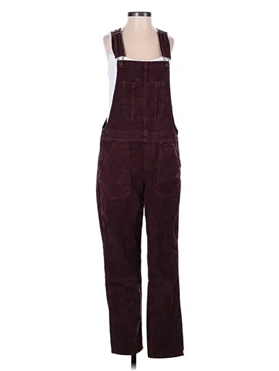 Pre-owned American Eagle Outfitters Overalls In Burgundy
