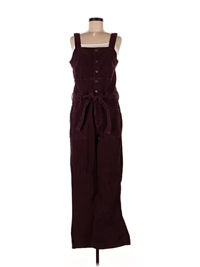 Pre-owned American Eagle Outfitters Overalls In Burgundy