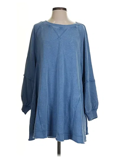 Pre-owned American Eagle Outfitters Poncho In Blue
