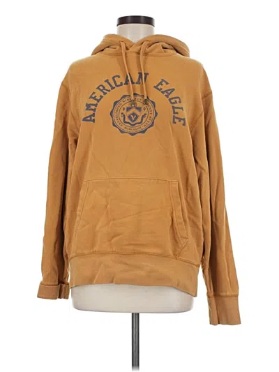 Pre-owned American Eagle Outfitters Pullover Hoodie In Tan
