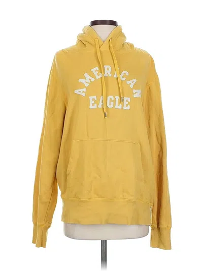Pre-owned American Eagle Outfitters Pullover Hoodie In Yellow
