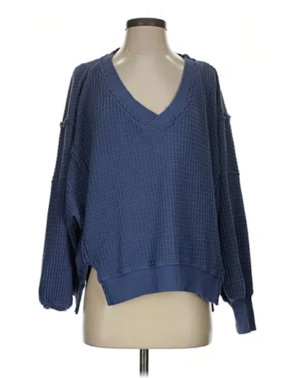Pre-owned American Eagle Outfitters Pullover Sweater In Blue