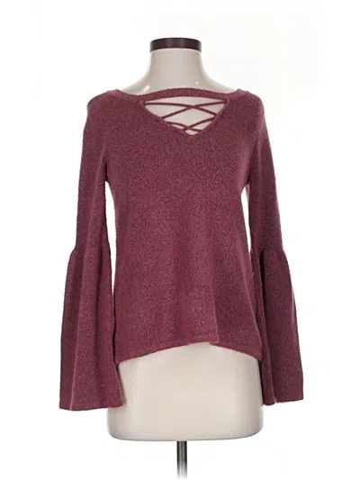 Pre-owned American Eagle Outfitters Pullover Sweater In Burgundy