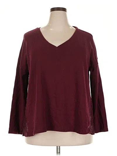Pre-owned American Eagle Outfitters Pullover Sweater In Burgundy
