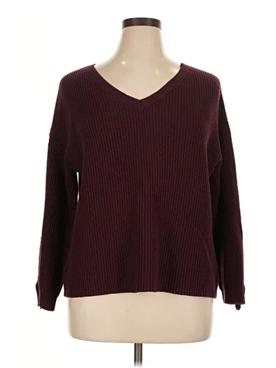 Pre-owned American Eagle Outfitters Pullover Sweater In Burgundy