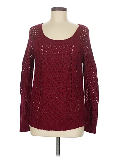 Pre-owned American Eagle Outfitters Pullover Sweater In Burgundy