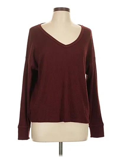 Pre-owned American Eagle Outfitters Pullover Sweater In Burgundy