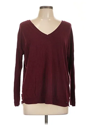 Pre-owned American Eagle Outfitters Pullover Sweater In Burgundy