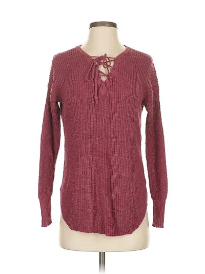 Pre-owned American Eagle Outfitters Pullover Sweater In Burgundy