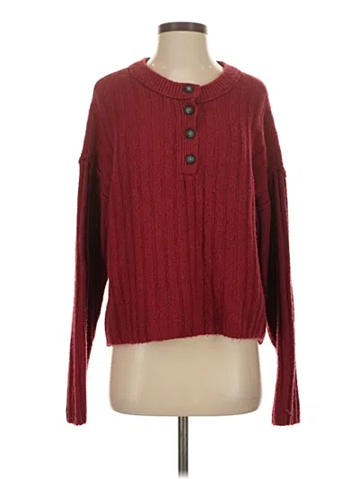 Pre-owned American Eagle Outfitters Pullover Sweater In Burgundy