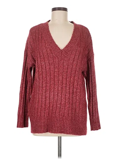 Pre-owned American Eagle Outfitters Pullover Sweater In Burgundy