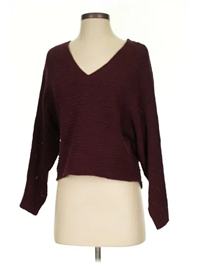 Pre-owned American Eagle Outfitters Pullover Sweater In Burgundy