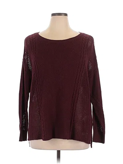 Pre-owned American Eagle Outfitters Pullover Sweater In Burgundy