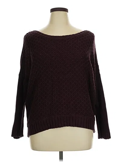 Pre-owned American Eagle Outfitters Pullover Sweater In Burgundy