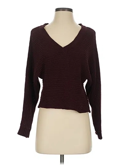 Pre-owned American Eagle Outfitters Pullover Sweater In Burgundy