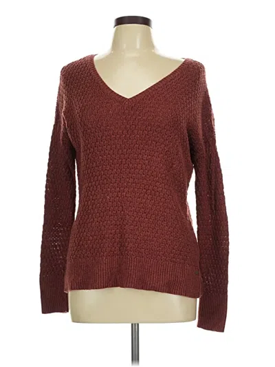 Pre-owned American Eagle Outfitters Pullover Sweater In Burgundy