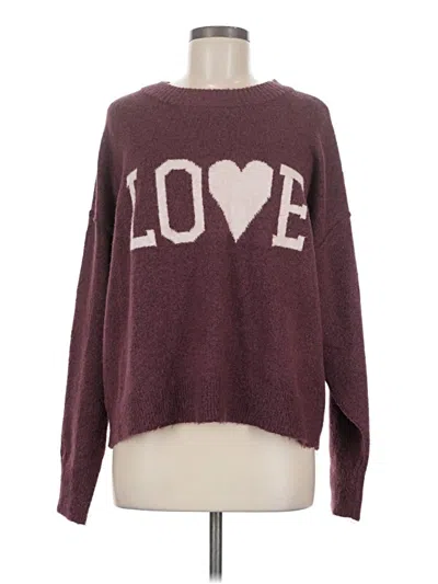 Pre-owned American Eagle Outfitters Pullover Sweater In Burgundy