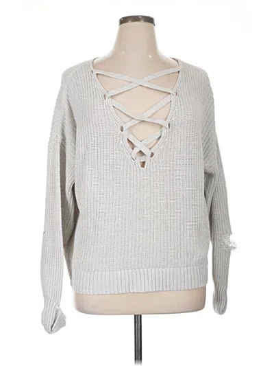 Pre-owned American Eagle Outfitters Pullover Sweater In Gray