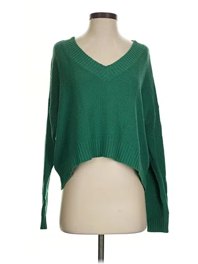 Pre-owned American Eagle Outfitters Pullover Sweater In Green