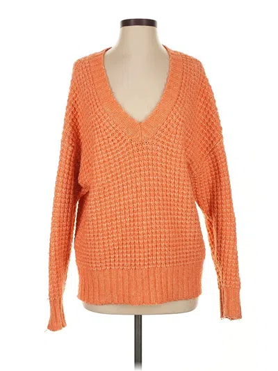 Pre-owned American Eagle Outfitters Pullover Sweater In Orange