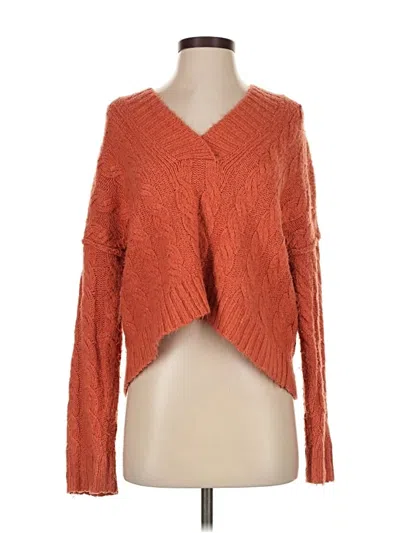 Pre-owned American Eagle Outfitters Pullover Sweater In Orange