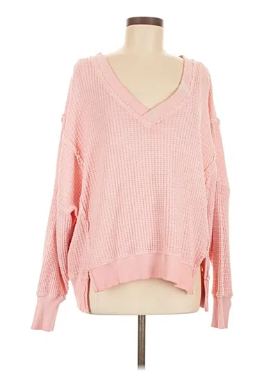 Pre-owned American Eagle Outfitters Pullover Sweater In Pink