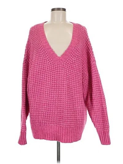 Pre-owned American Eagle Outfitters Pullover Sweater In Pink