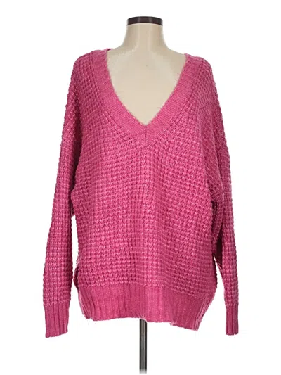 Pre-owned American Eagle Outfitters Pullover Sweater In Pink