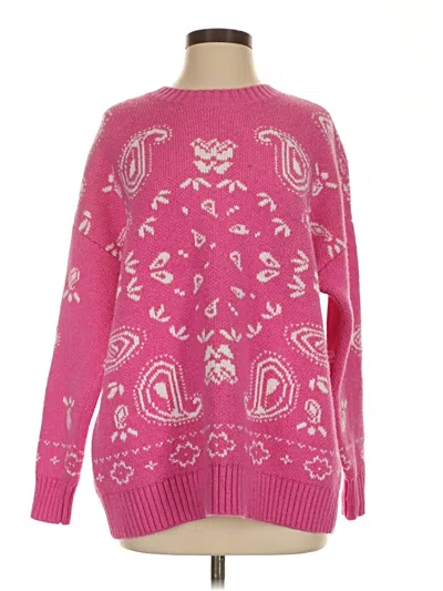Pre-owned American Eagle Outfitters Pullover Sweater In Pink