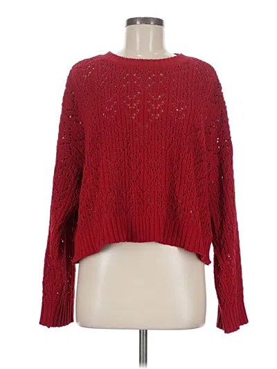 Pre-owned American Eagle Outfitters Pullover Sweater In Red