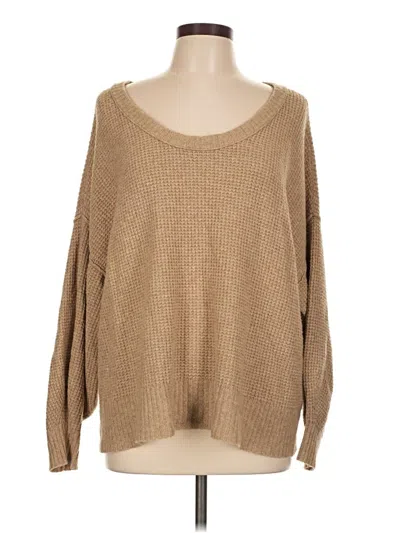 Pre-owned American Eagle Outfitters Pullover Sweater In Tan