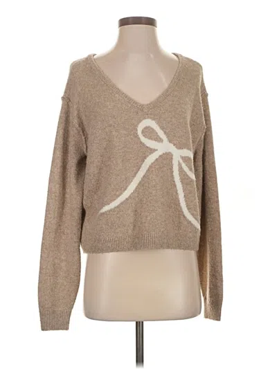 Pre-owned American Eagle Outfitters Pullover Sweater In Tan