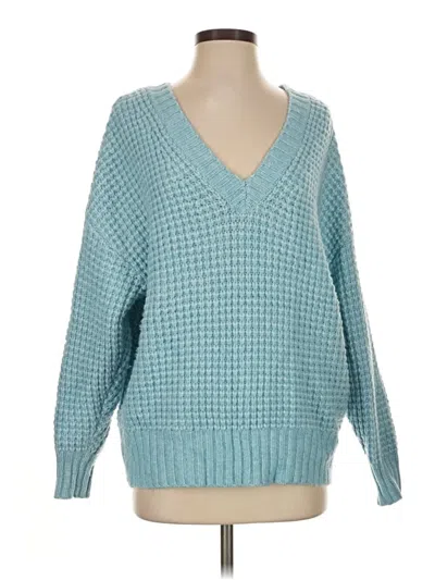Pre-owned American Eagle Outfitters Pullover Sweater In Teal