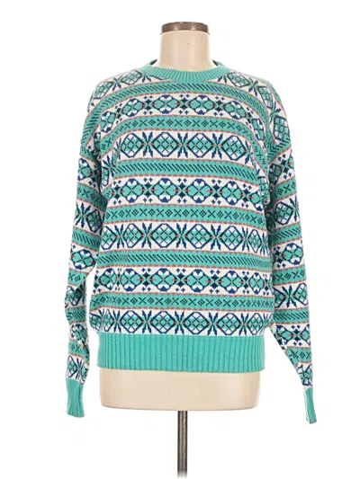 Pre-owned American Eagle Outfitters Pullover Sweater In Teal