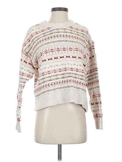 Pre-owned American Eagle Outfitters Pullover Sweater In White