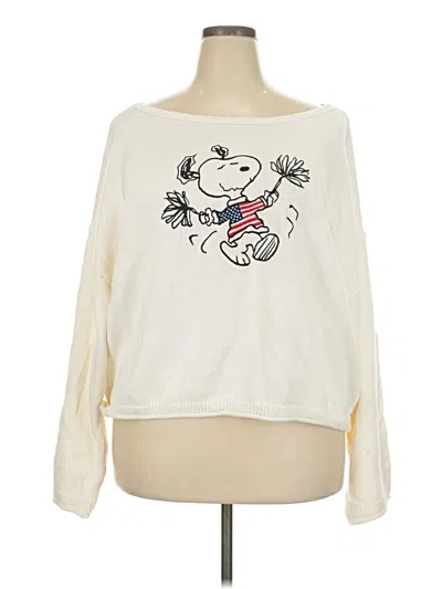 Pre-owned American Eagle Outfitters Pullover Sweater In White