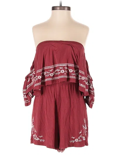 Pre-owned American Eagle Outfitters Romper In Burgundy