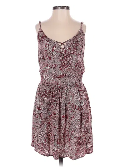 Pre-owned American Eagle Outfitters Romper In Burgundy