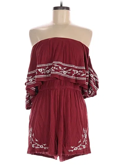 Pre-owned American Eagle Outfitters Romper In Burgundy