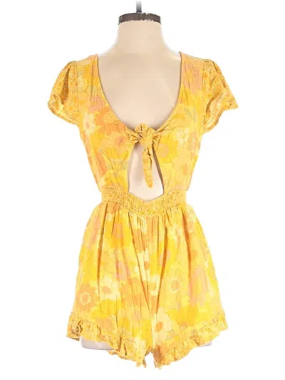 Pre-owned American Eagle Outfitters Romper In Yellow