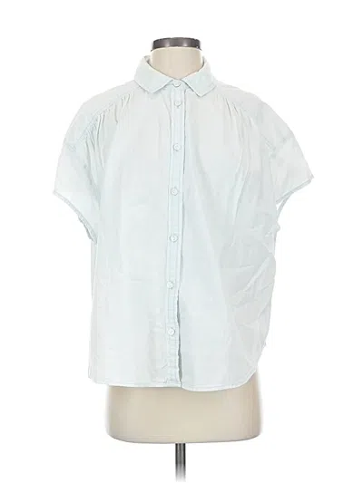 Pre-owned American Eagle Outfitters Short Sleeve Blouse In Blue