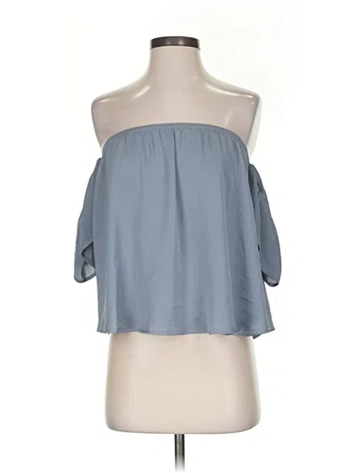 Pre-owned American Eagle Outfitters Short Sleeve Blouse In Gray