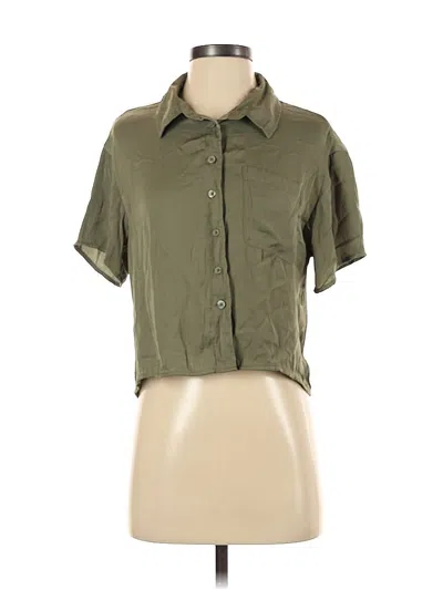 Pre-owned American Eagle Outfitters Short Sleeve Blouse In Green