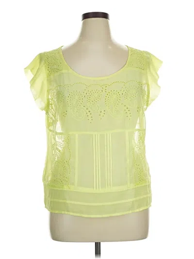 Pre-owned American Eagle Outfitters Short Sleeve Blouse In Green