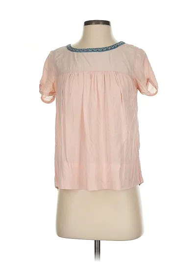 Pre-owned American Eagle Outfitters Short Sleeve Blouse In Pink